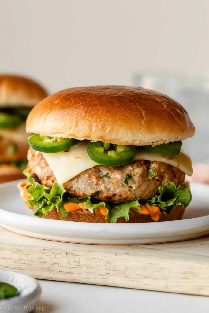 Jalapeño Pepper Jack Turkey Burgers