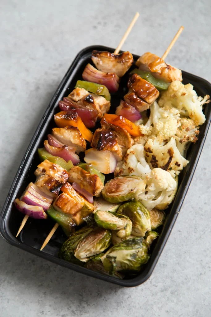Hawaiian Chicken Teriyaki Skewer Meal Prep